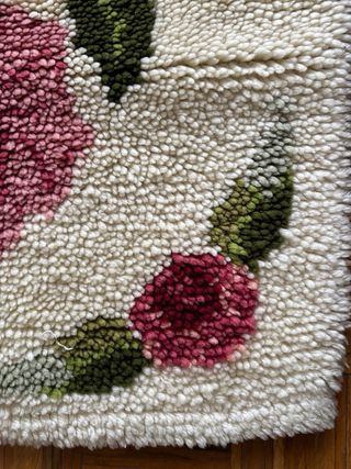 Pareja alfombras lana hechas a mano