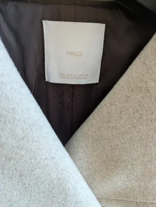 Abrigo Mango Lana Beige