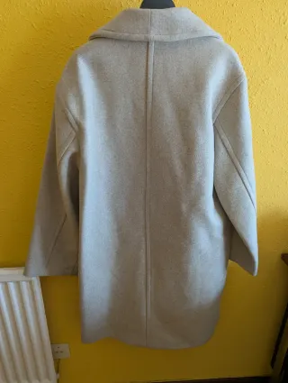 Abrigo Mango Lana Beige