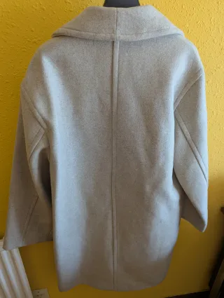 Abrigo Mango Lana Beige