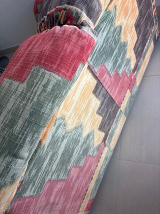 Sofá 2 plazas vintage tela multicolor