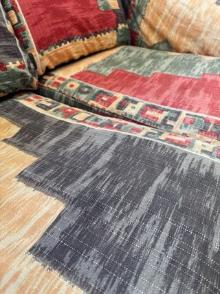 Sofá 2 plazas vintage tela multicolor