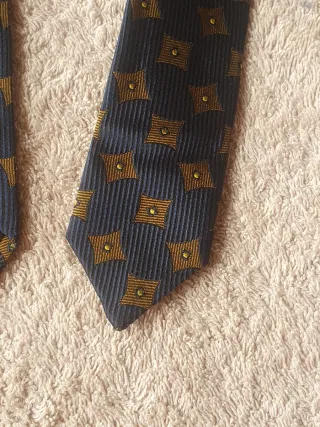 Cravatta Camerucci Seta Fantasia Oro Nero