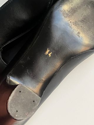 Scarpe da sera nere con tacco. Taglia 34