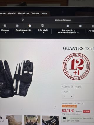 Guantes Moto 12+1 Madrid Angel Nieto