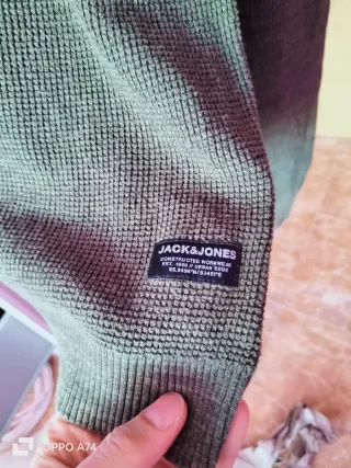 Jersey hombre verde tejido