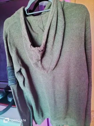 Jersey hombre verde tejido