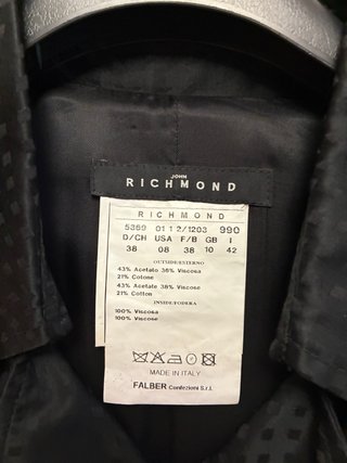 Abrigo/Trench John Richmond original – Made in Ita