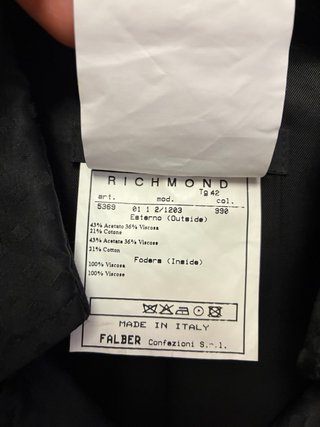 Abrigo/Trench John Richmond original – Made in Ita