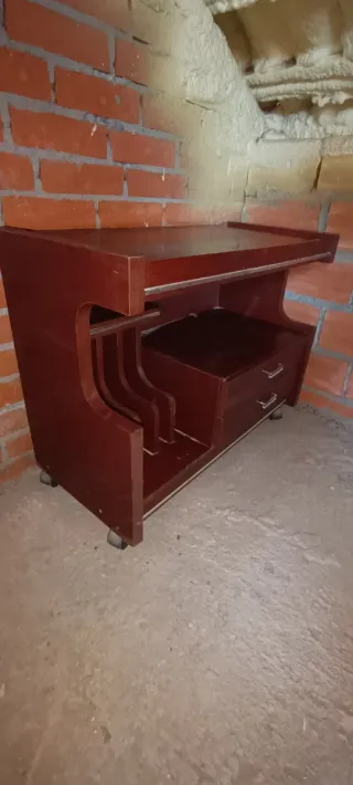 Mueble tocador vinilos madera