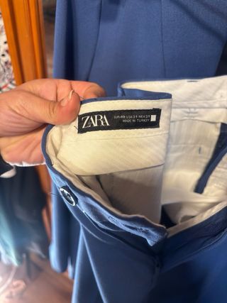 Traje formal hombre azul