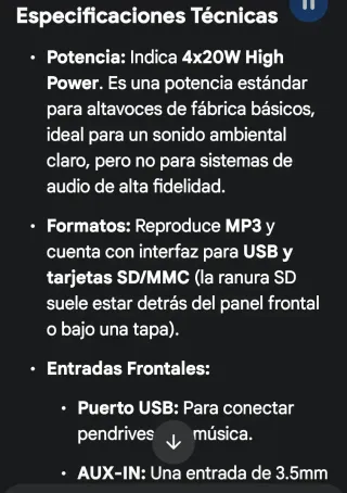 Radio Coche Pioneer DX-AR-370