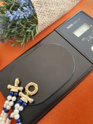 Pulsera Perlas y Lapislázuli Oro 18kl