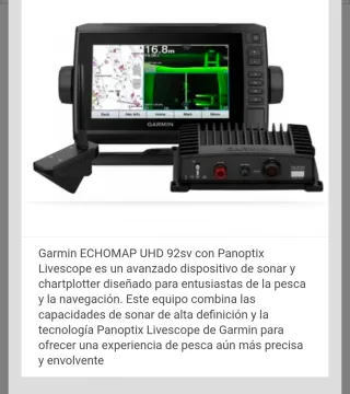 Sonda Garmin Echomap UHD2 92SV