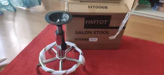 Taburete giratorio negro