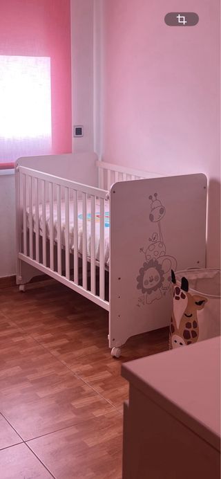 Cuna bebé con colchón viscoelástico