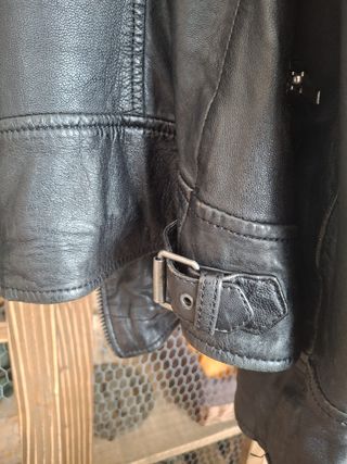 Cazadora Piel Mujer Oakwood Negra Talla M