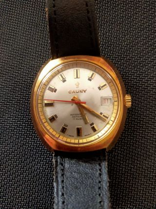 Reloj Cauny Suizo Cuerda Manual Chapado Oro