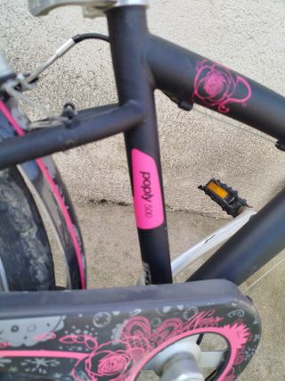 Bicicleta Btwin Poply 500 Negra y Rosa