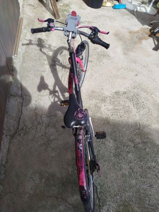 Bicicleta Btwin Poply 500 Negra y Rosa