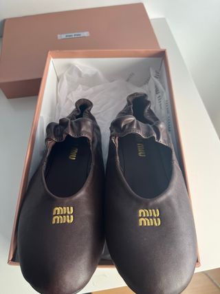 Ballerine Miu Miu Marroni Taglia 39