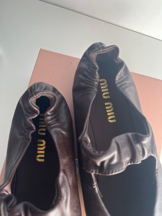 Ballerine Miu Miu Marroni Taglia 39