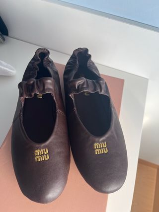 Ballerine Miu Miu Marroni Taglia 39