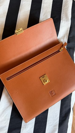 LOEWE Cartera Portafolios Vintage Piel Anagrama