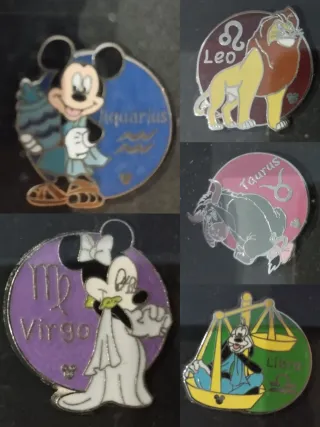 Lote 10 pines Disney Horóscopo Hidden Mickey