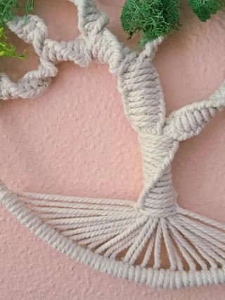 Adorno Árbol de la Vida artesanal de macramé