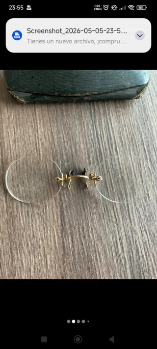 Gafas de pinza siglo f XIX  oro 10 k