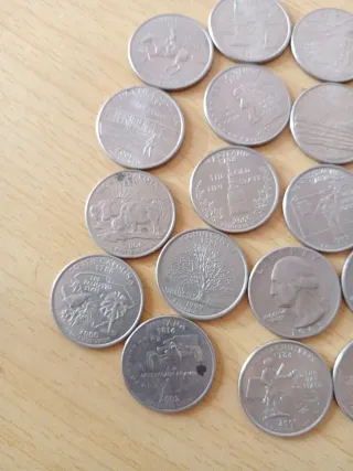31 Monedas Cuarto de Dólar USA Diferentes