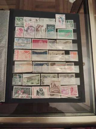 Álbum sellos antiguo france, México, brasil