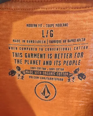 Camiseta Volcom Naranja Talla L