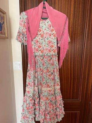 Vestido Flamenca Niña Talla 9-10 Años