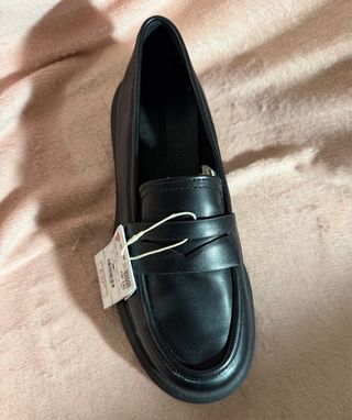 Mocasines negros plataforma