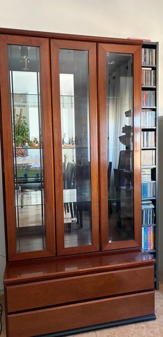 Vetrina in legno e vetro