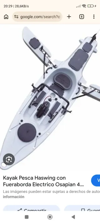 Kayak haswing con motor 4 tiempos 1,5cv