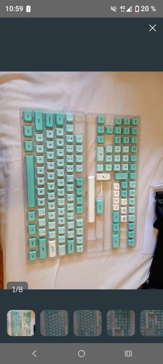 2x Keycaps Perfil Cherry Negro/Verde + XDA Polar