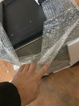 Mesita Noche Ixia Espejo Gris Plata
