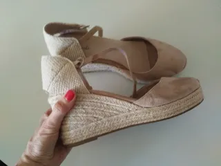 Espardeñas esparto beige