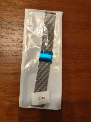 Correa de reloj de malla plateada 20mm