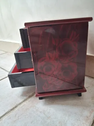 Portagioie cinese vintage legno e ottone