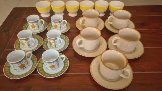 3 Juegos Tazas y Platos Cerámica