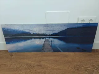 Puzzle 1000 piezas estanque azul y montañas