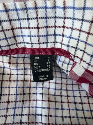 Camisa Pedro del Hierro cuadros rojo y blanco