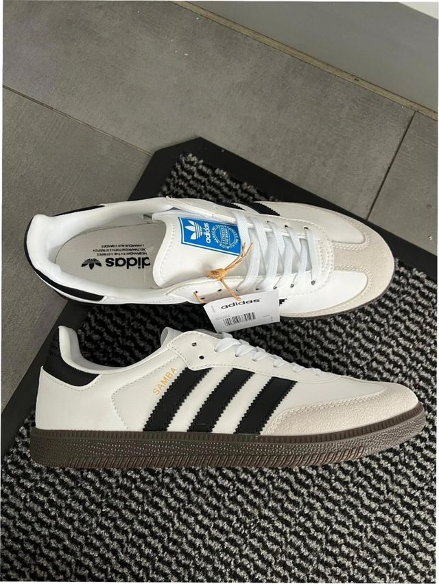 adidas gazelle silver green womens adidas Samba OG Shoes - Men's - Grey Five / White / Gum main image 0