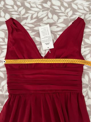 Vestido largo burdeos para eventos