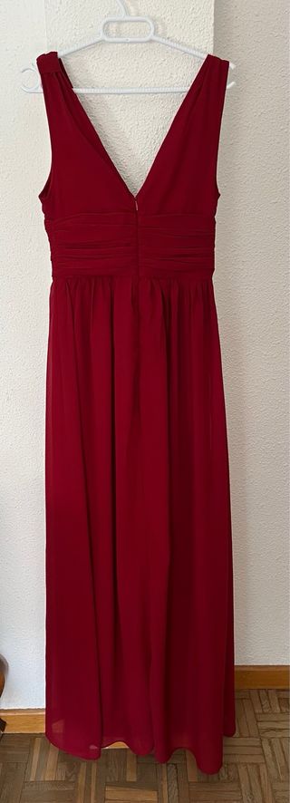 Vestido largo burdeos para eventos