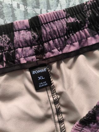 Pantalón Romwe Estrellas Negro Rosa